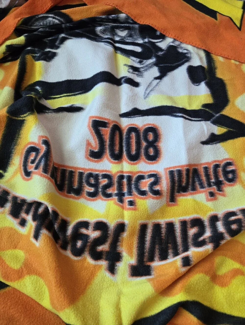 Midwest Twisters Gymnastics Invite 2008 Fleece Blanket - Yellow Orange Black